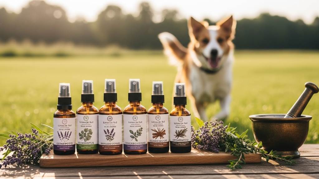 Natural essential oil sprays as safe alternatives for flea control in dogs