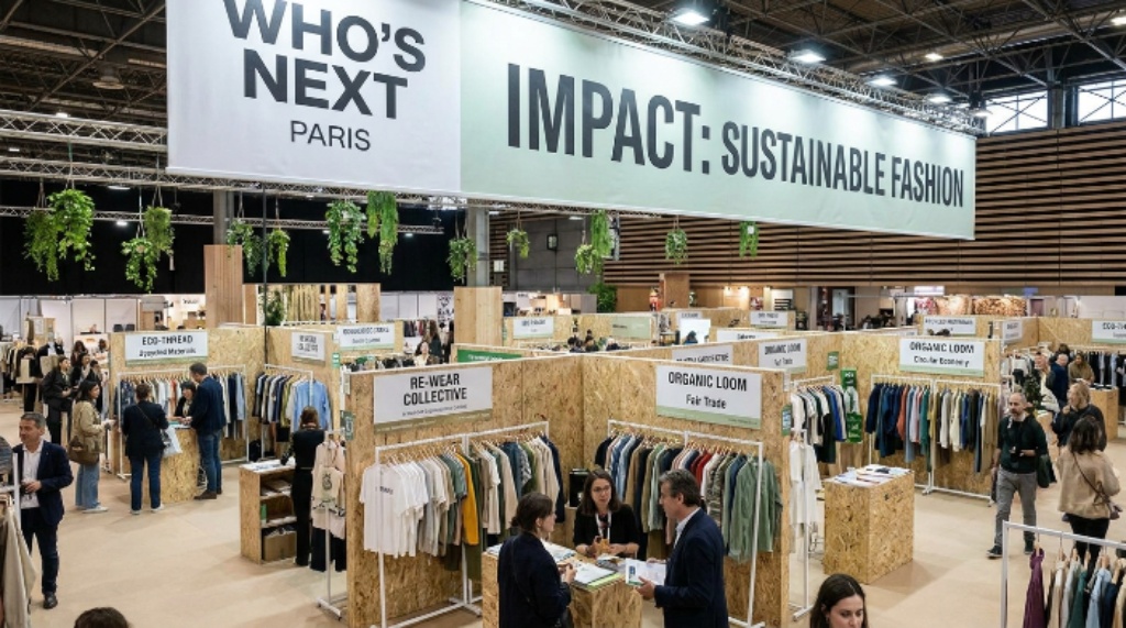 Sustainable fashion brands displayed at IMPACT section Who's Next Paris 2026