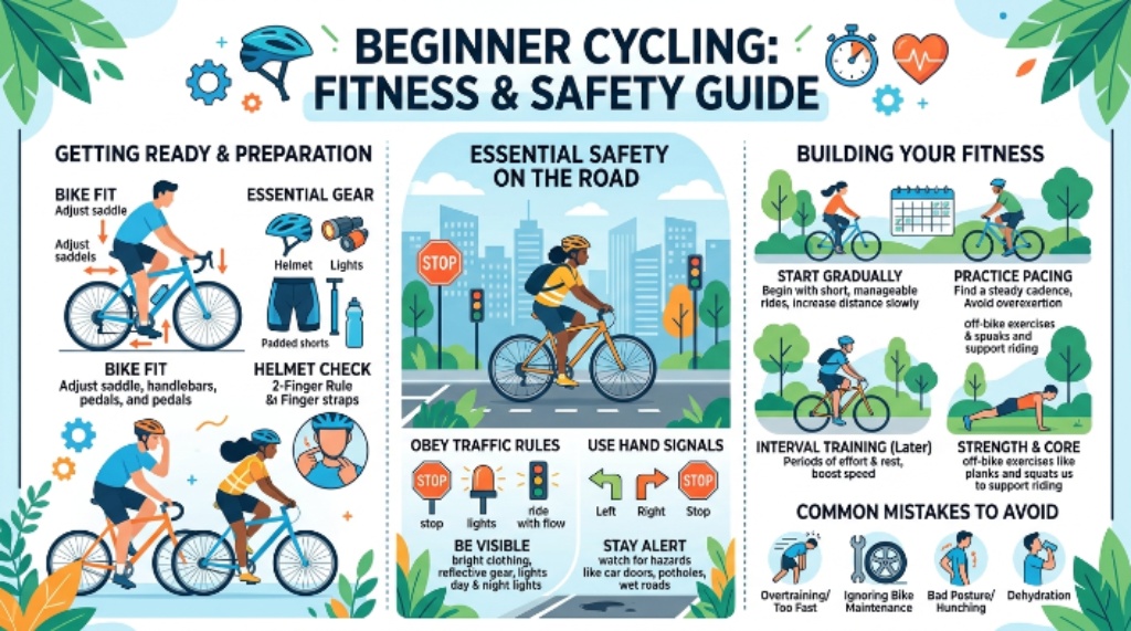 Beginner cycling fitness and safety guide